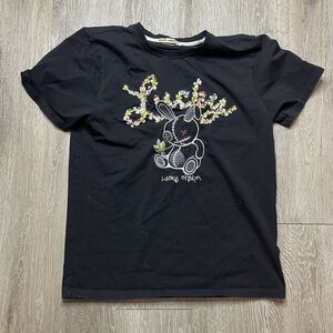 BKYS Black Keys Lucky Charm Top Men's Size M Black Embellished Tee T-shirt